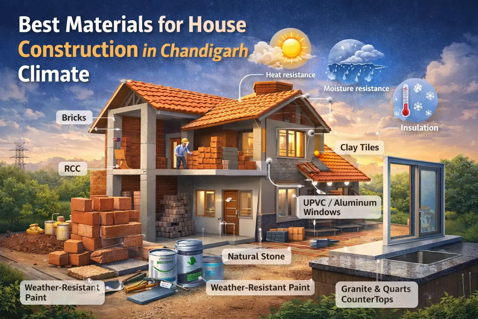 Best Materials for House Construction in Chandigarh Climate