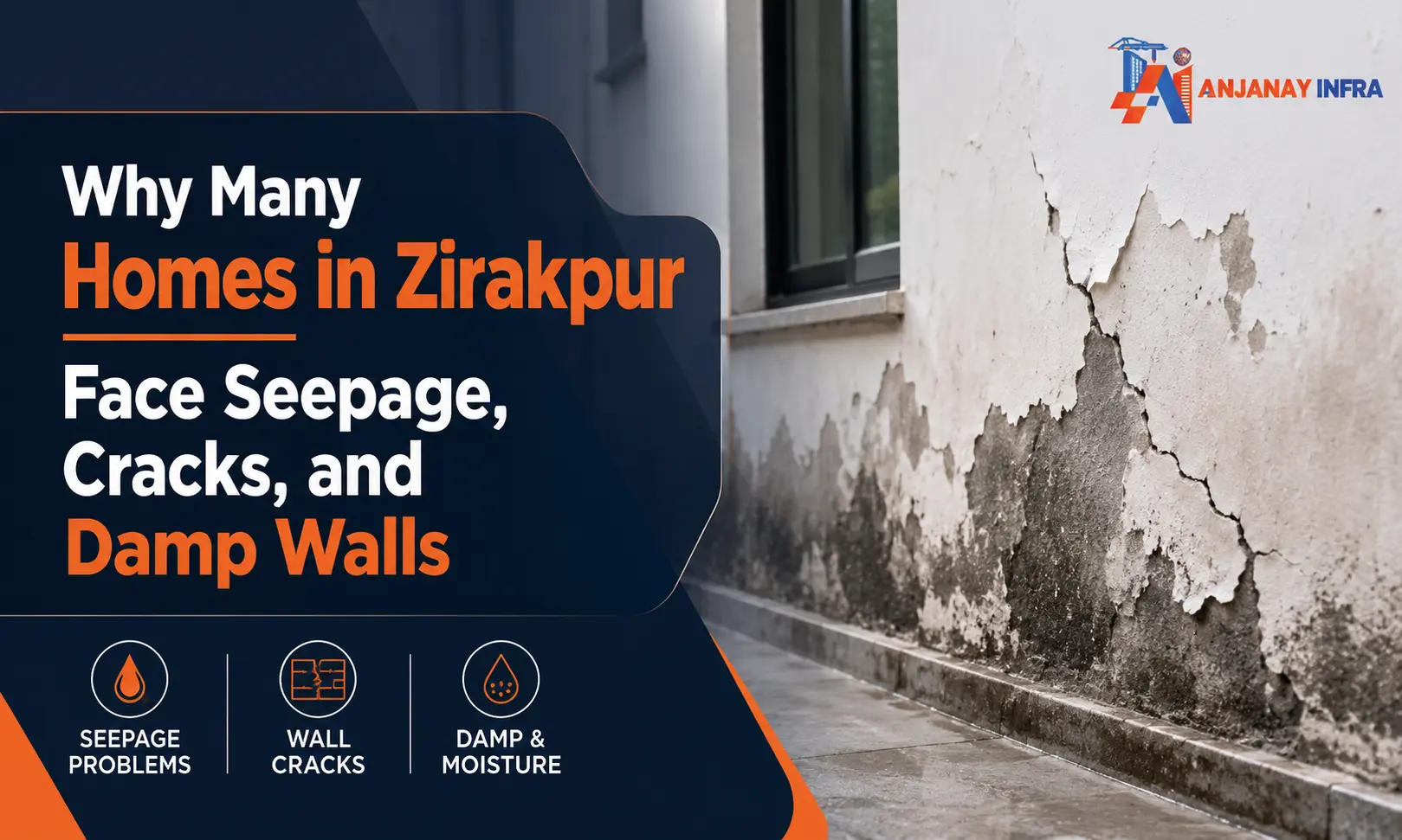 Why Many Homes in Zirakpur Face Seepage, Cracks, and Damp Walls
